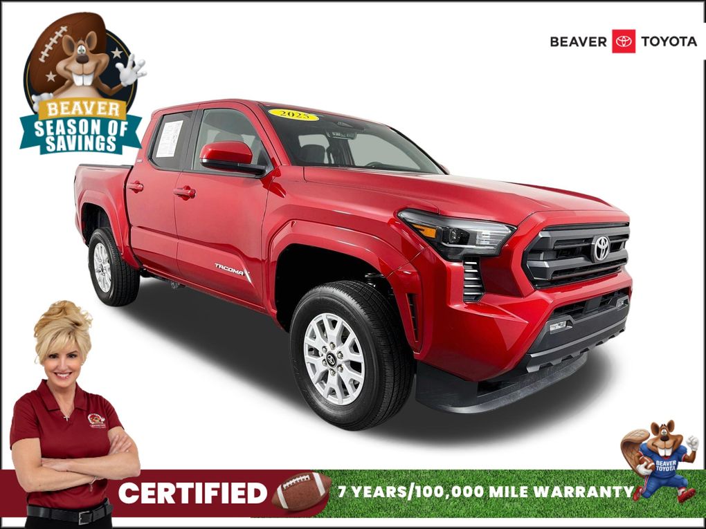 Supersonic Red 2025 Toyota Tacoma Pickup Truck Four-Wheel Drive 8-Speed Automatic
