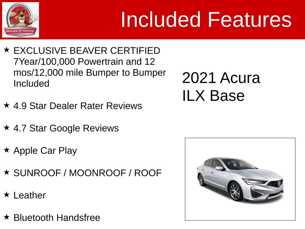 Used 2021 Acura ILX Sedan