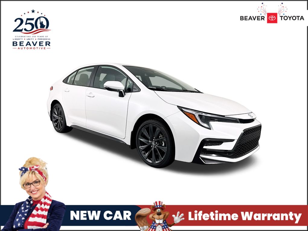 White (Wind Chill Pearl) 2026 Toyota Corolla Sedan Front-Wheel Drive Continuously Variable Transmission