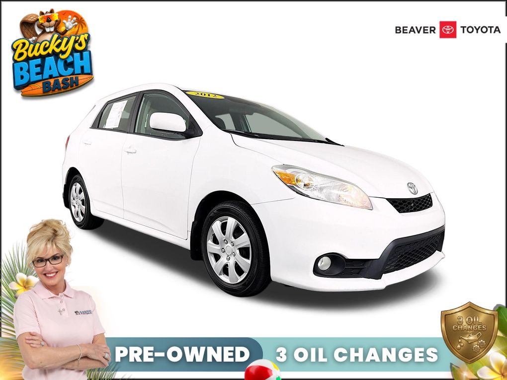Super White 2012 Toyota Matrix Hatchback 4-Speed Automatic