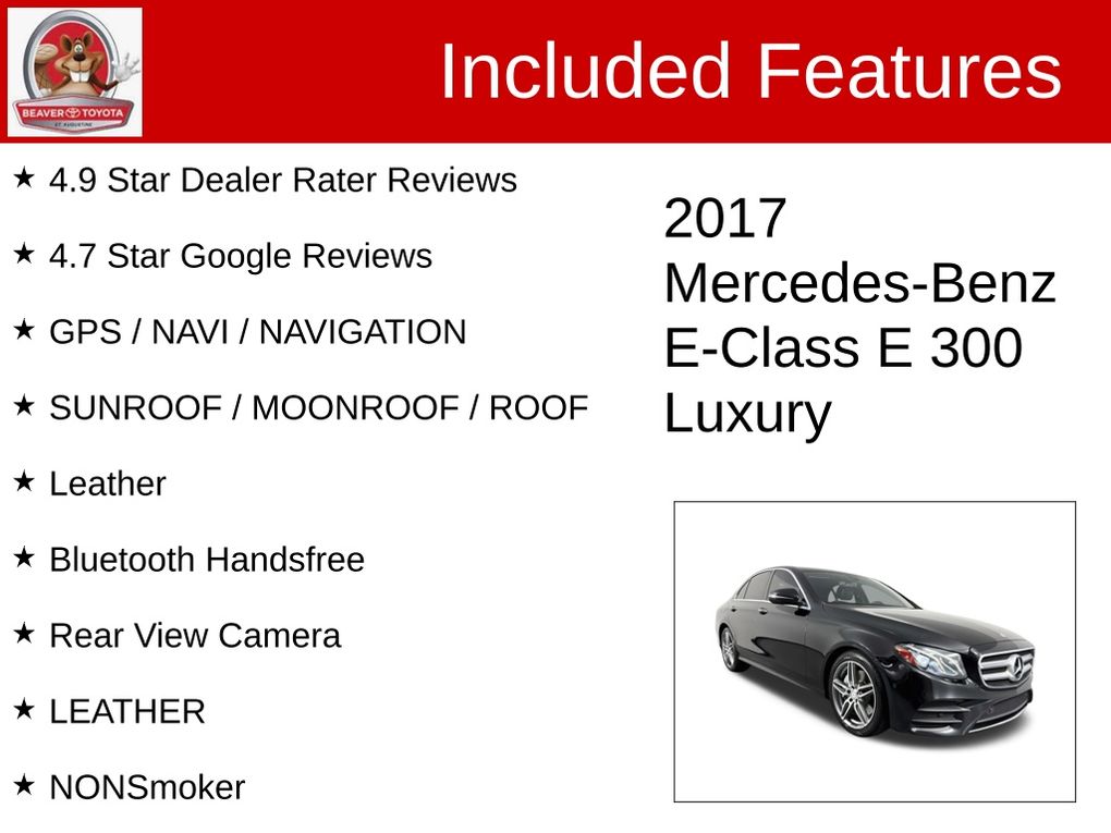 Used 2017 Mercedes-benz E-Class Sedan