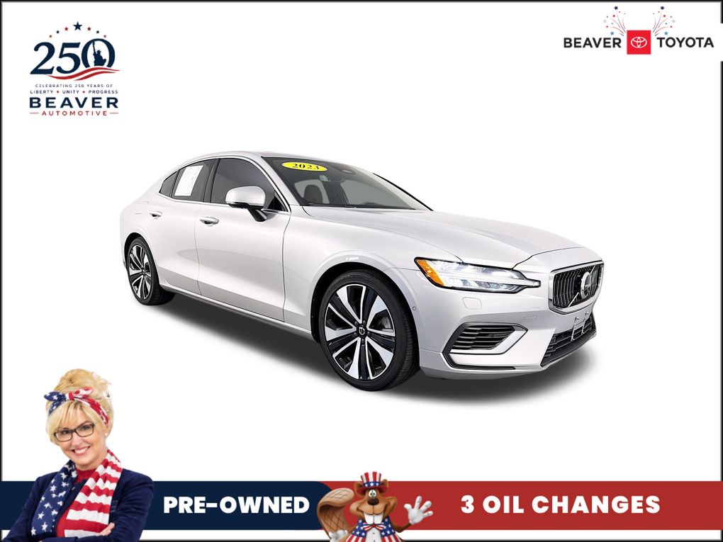 Silver Dawn Metallic 2023 Volvo S60 Sedan All-Wheel Drive Automatic