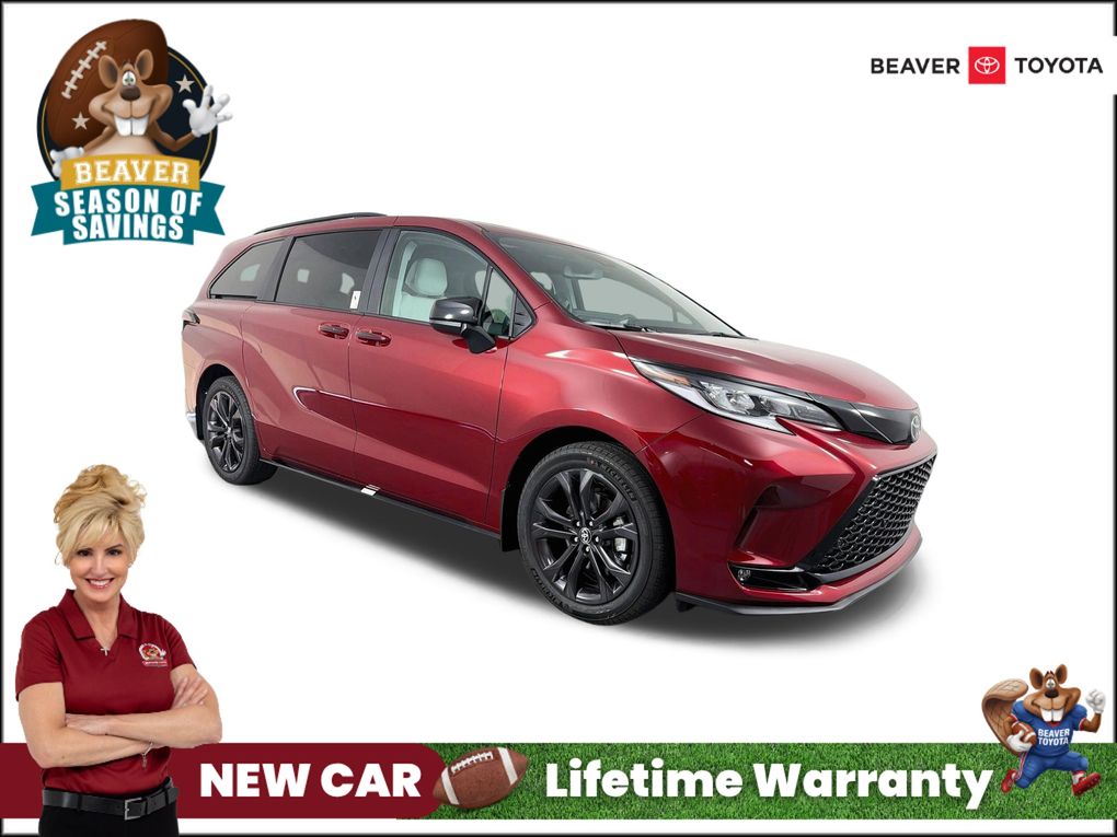 Red (Ruby Flare Pearl) 2026 Toyota Sienna Minivan Front-Wheel Drive Continuously Variable Transmission