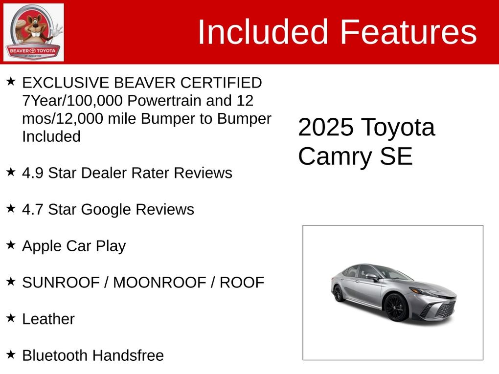 Used 2025 Toyota Camry Sedan