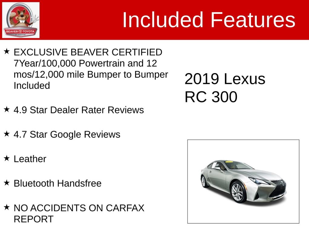 Used 2019 Lexus RC Coupe