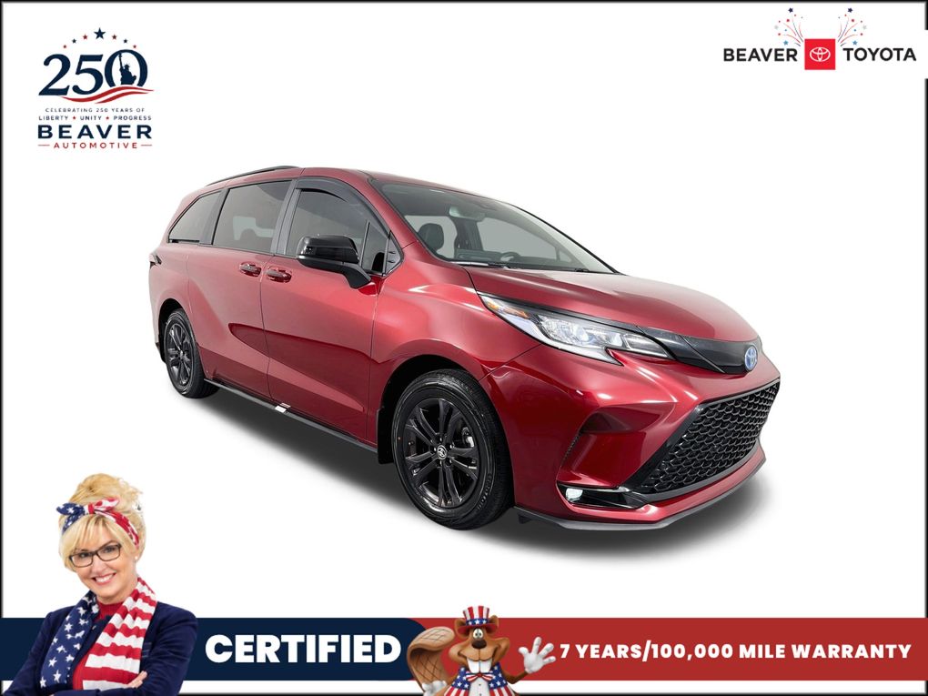 Red (Ruby Flare Pearl) 2025 Toyota Sienna Minivan All-Wheel Drive Continuously Variable Transmission