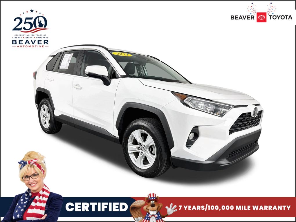 Super White 2021 Toyota RAV4 SUV / Crossover Front-Wheel Drive 8-Speed Automatic