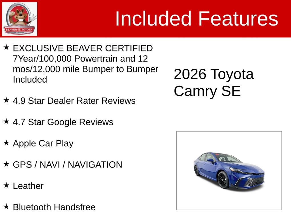 Used 2026 Toyota Camry Sedan