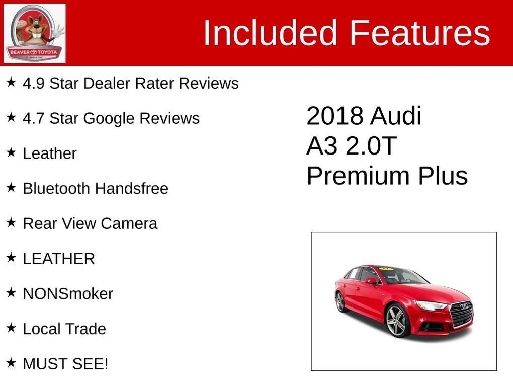 Used 2018 Audi A3 Sedan