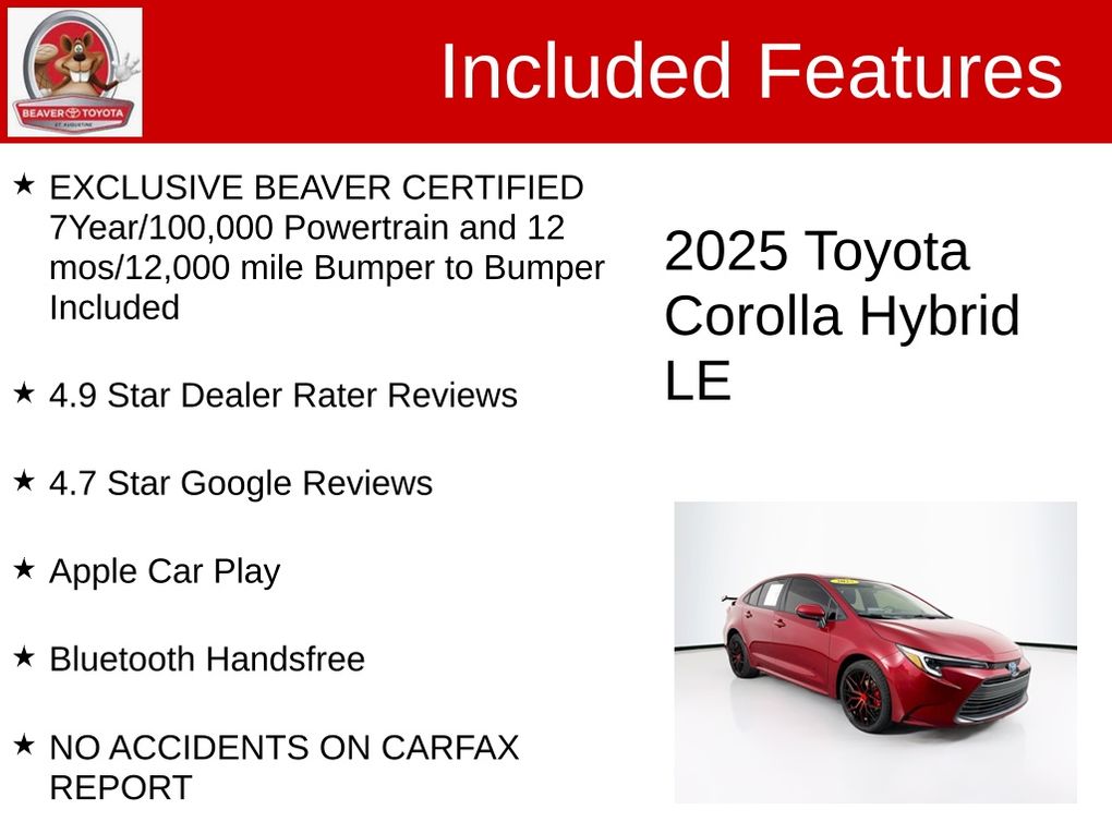 Used 2025 Toyota Corolla Hybrid Sedan