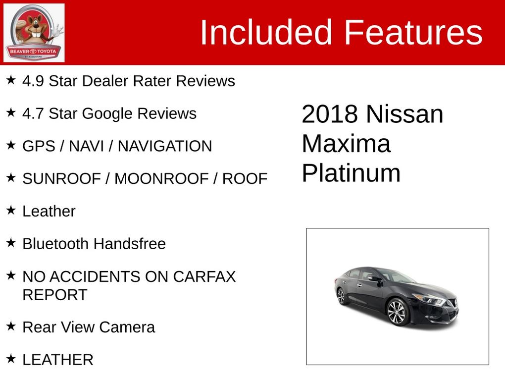 Used 2018 Nissan Maxima Sedan