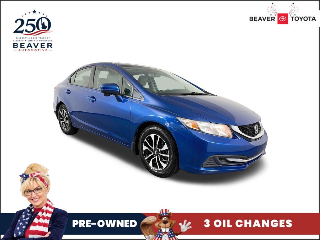 Dyno Blue Pearl 2014 Honda Civic Sedan Front-Wheel Drive Continuously Variable Transmission