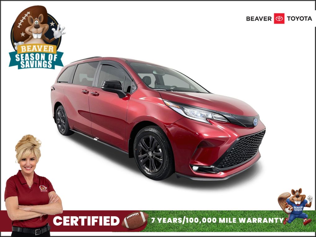 Red (Ruby Flare Pearl) 2025 Toyota Sienna Minivan All-Wheel Drive Continuously Variable Transmission