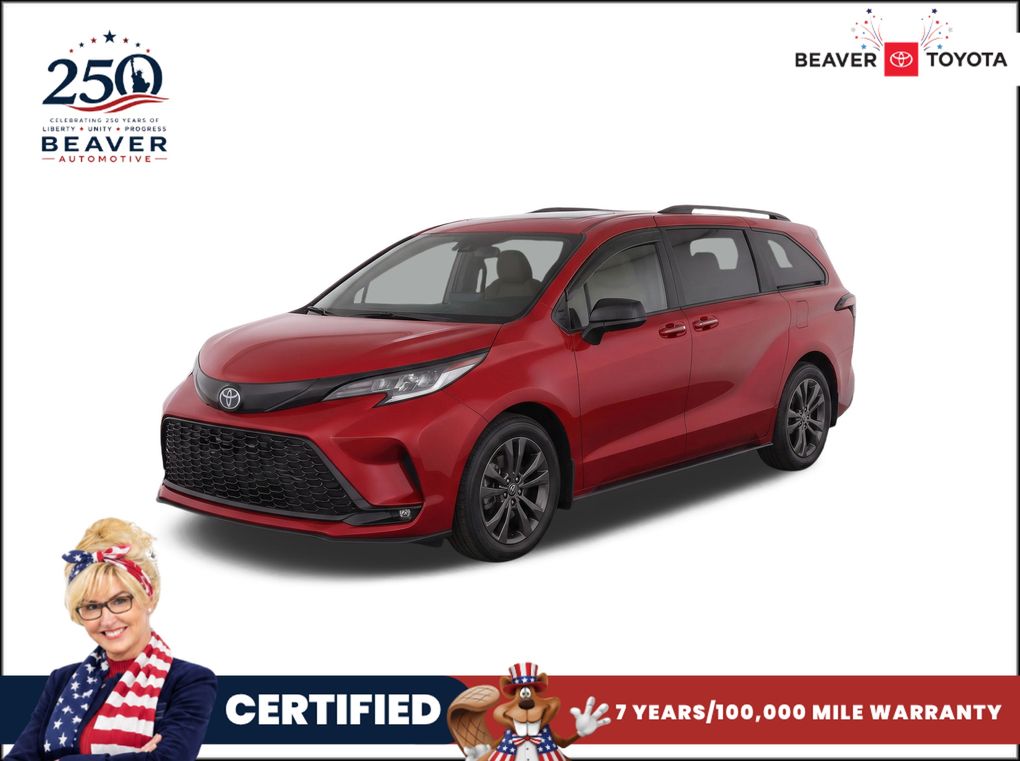 Red (Ruby Flare Pearl) 2025 Toyota Sienna Minivan All-Wheel Drive Continuously Variable Transmission