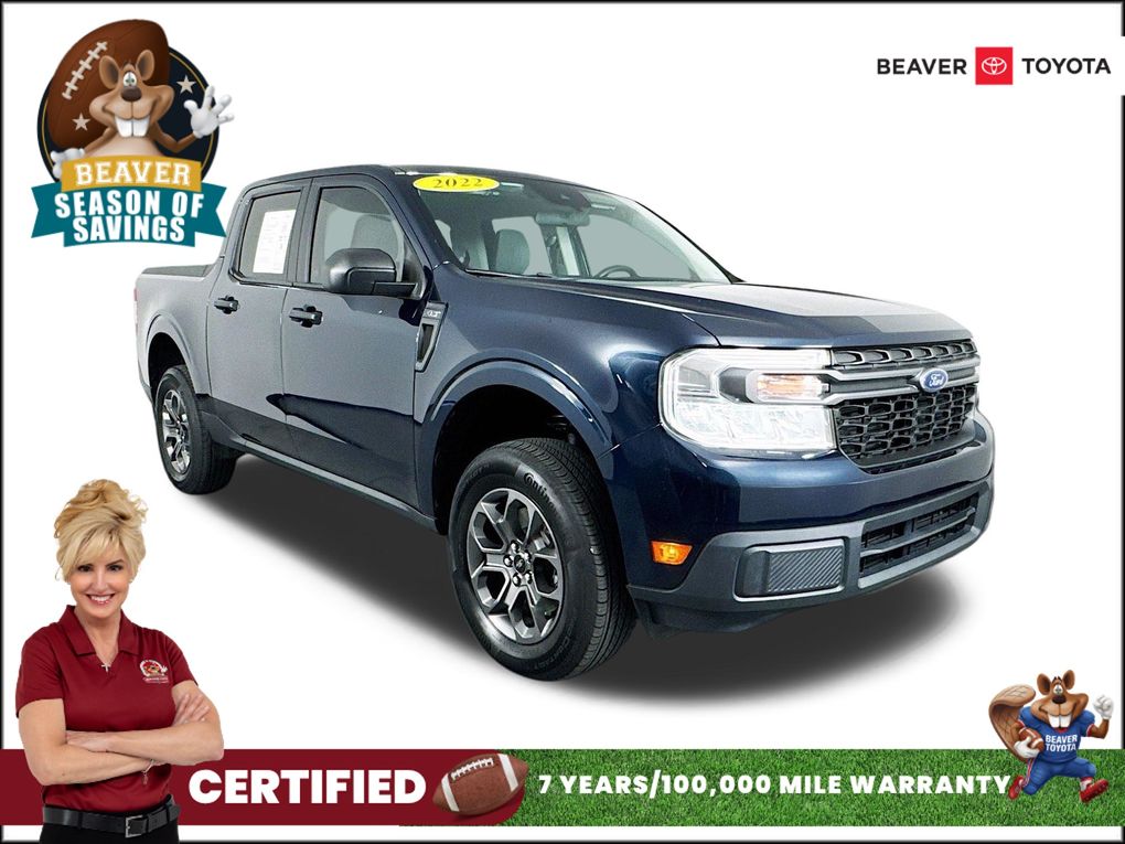 Alto Blue Tinted Clearcoat Metallic 2022 Ford Maverick Pickup Truck All-Wheel Drive 8-Speed Automatic