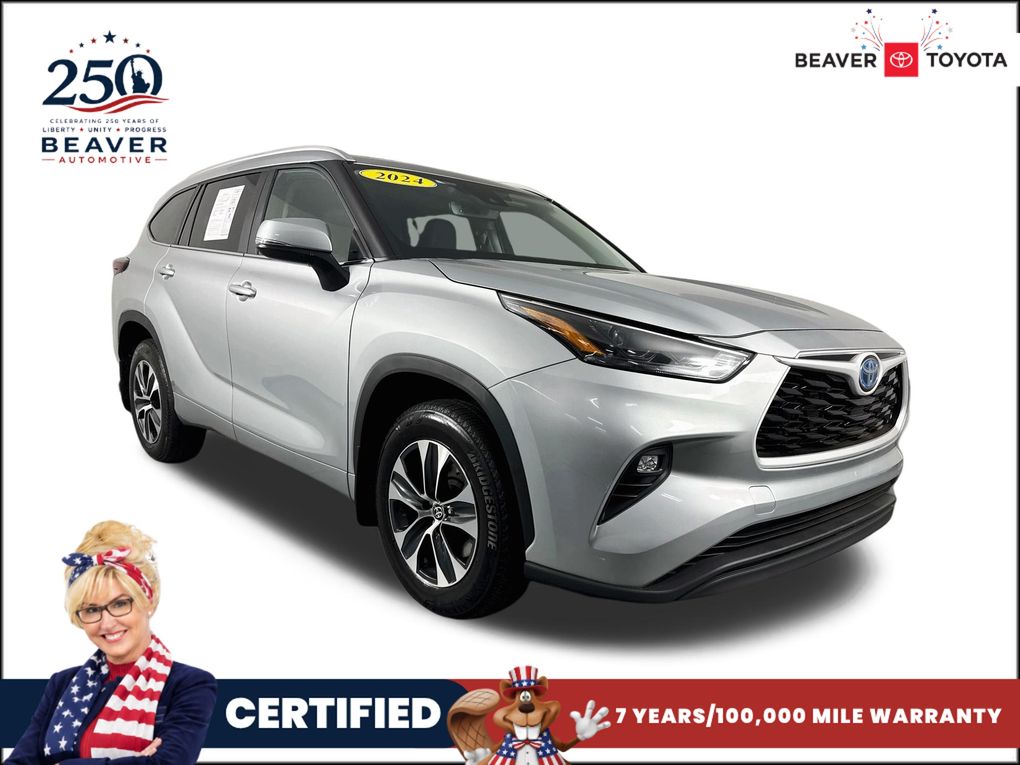 Celestial Silver Metallic 2024 Toyota Highlander Hybrid SUV / Crossover Front-Wheel Drive Continuously Variable Transmission