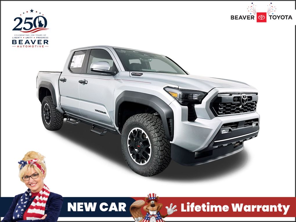 Celestial Silver Metallic 2025 Toyota Tacoma Hybrid Pickup Truck Four-Wheel Drive 8-Speed Automatic