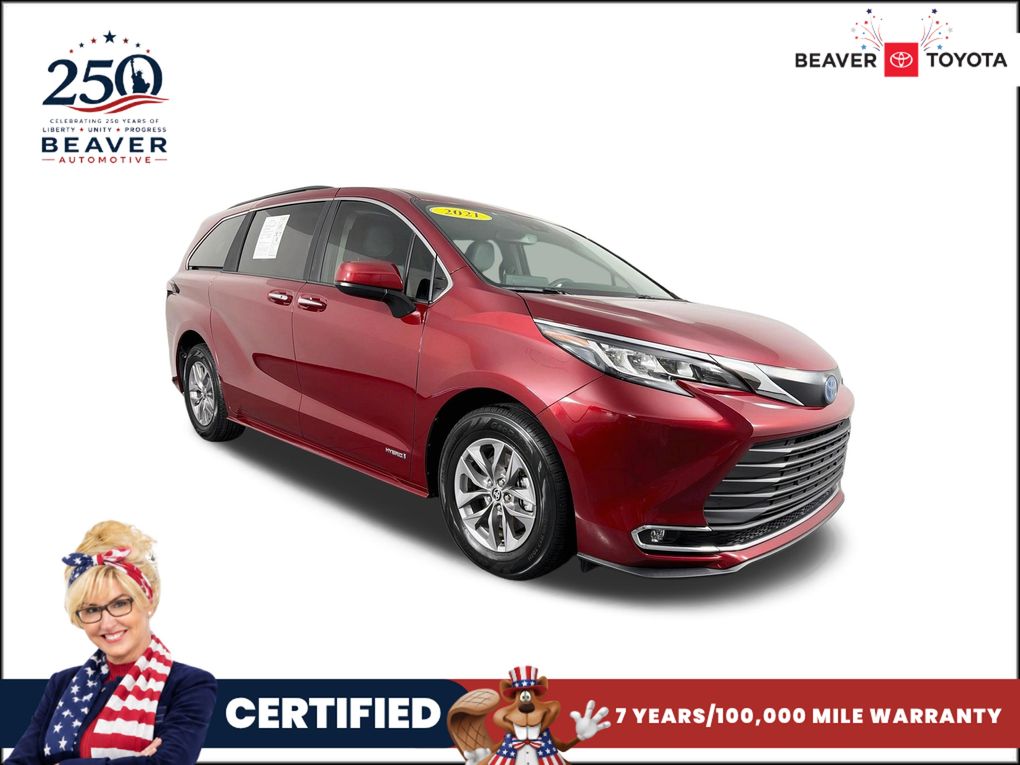 Red (Ruby Flare Pearl) 2021 Toyota Sienna Minivan Front-Wheel Drive Continuously Variable Transmission
