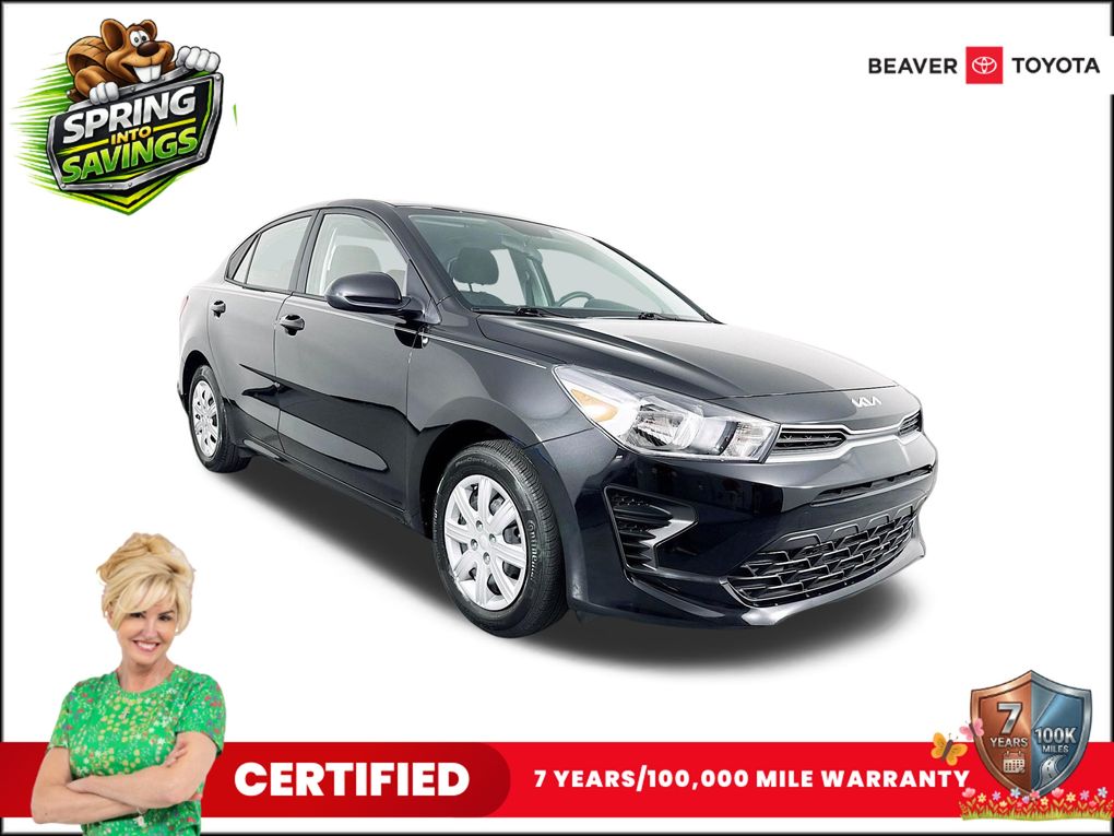 Aurora Black 2023 Kia Rio LX FWD Sedan Front-Wheel Drive Continuously Variable Transmission