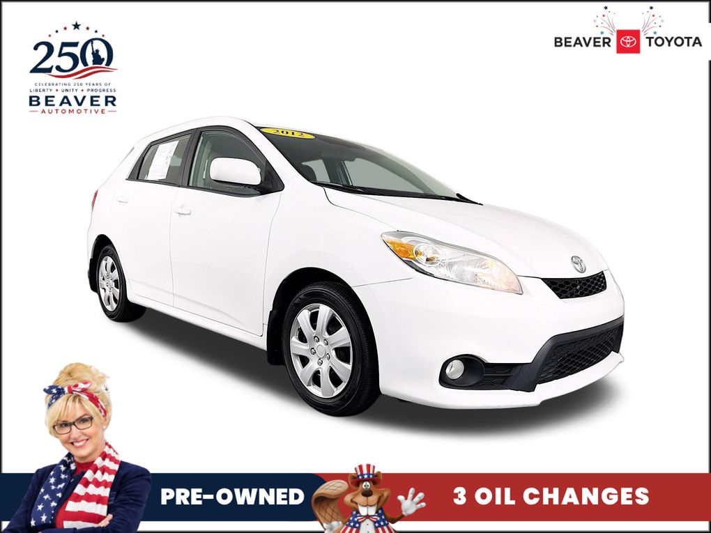 Super White 2012 Toyota Matrix Hatchback  4-Speed Automatic