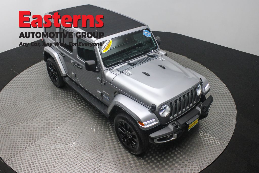 Used 2021 Silver Jeep Unlimited Sahara 4xe image 3