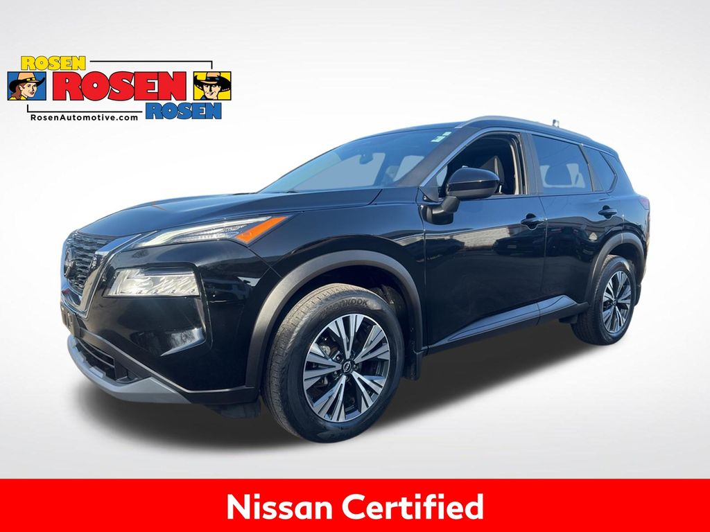 Super Black 2023 Nissan Rogue SV AWD SUV / Crossover All-Wheel Drive Continuously Variable Transmission