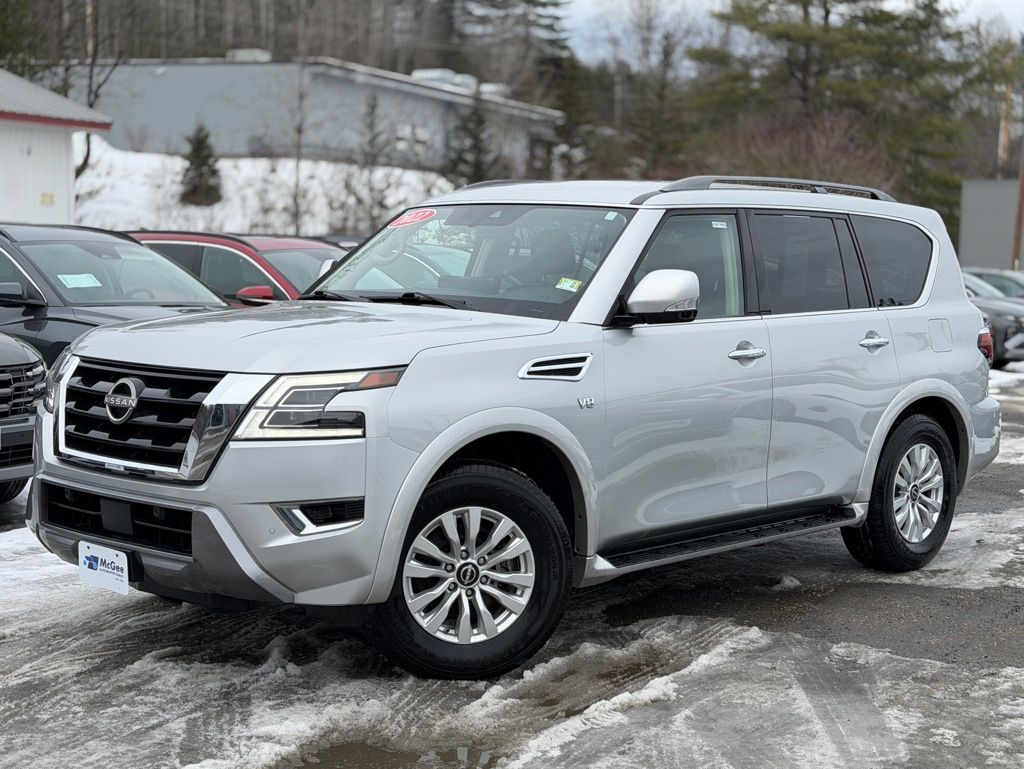 Brilliant Silver Metallic 2022 Nissan Armada SV 4WD SUV / Crossover Four-Wheel Drive 7-Speed Automatic