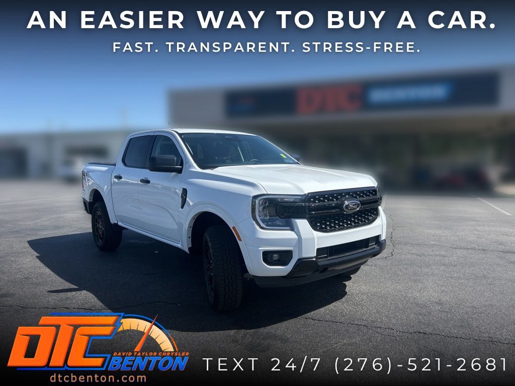 Oxford White 2025 Ford Ranger XLT SuperCrew 4WD Pickup Truck Four-Wheel Drive Automatic