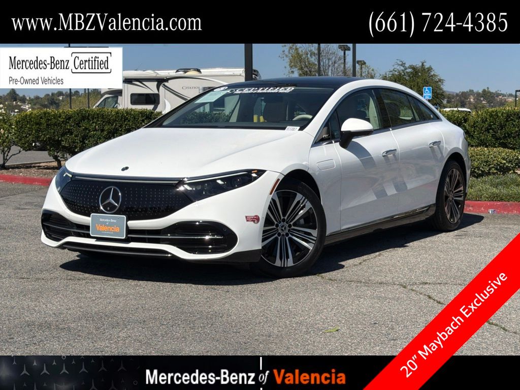 Polar White 2023 Mercedes-Benz EQS Sedan Rear-Wheel Drive 1-Speed Automatic