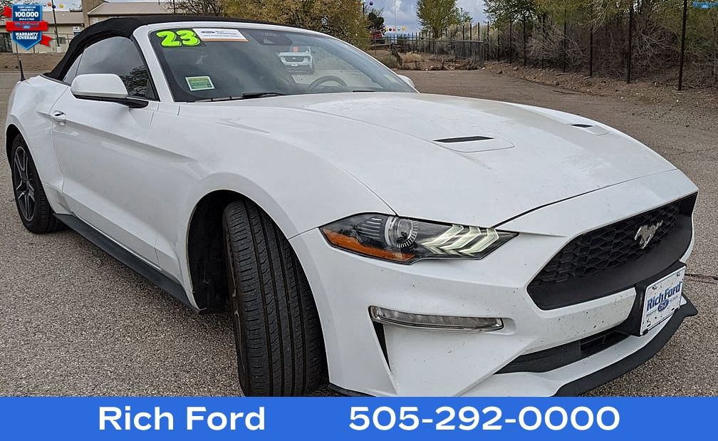 Oxford White 2023 Ford Mustang EcoBoost Premium Convertible RWD Convertible Rear-Wheel Drive Automatic