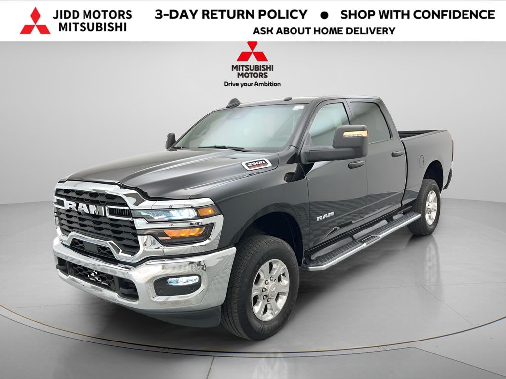 Diamond Black Crystal Pearlcoat 2025 RAM 2500 Big Horn Crew Cab 4WD Pickup Truck Four-Wheel Drive 8-Speed Automatic
