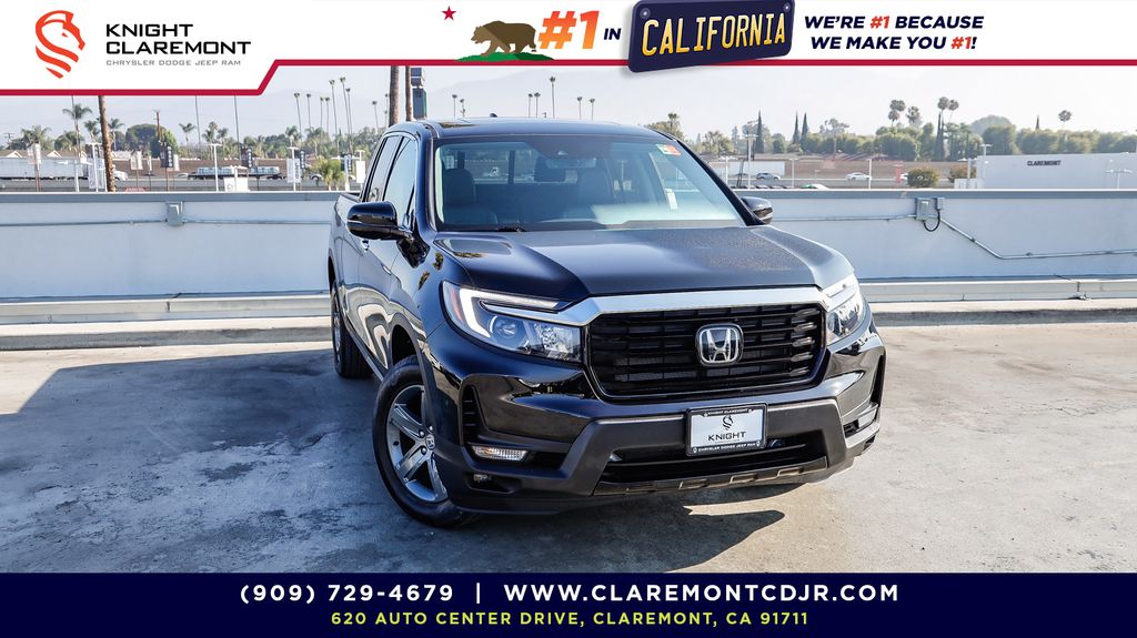 Crystal Black Pearl 2023 Honda Ridgeline Pickup Truck All-Wheel Drive 9-Speed Automatic