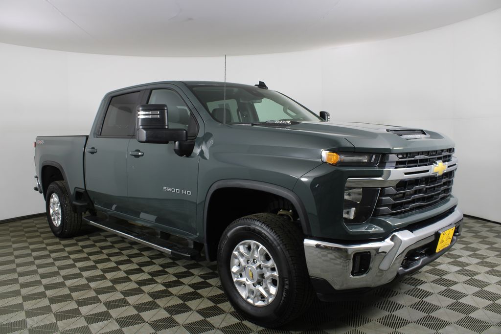 Cypress Gray 2025 Chevrolet Silverado 3500HD LT Crew Cab 4WD Pickup Truck Four-Wheel Drive Automatic