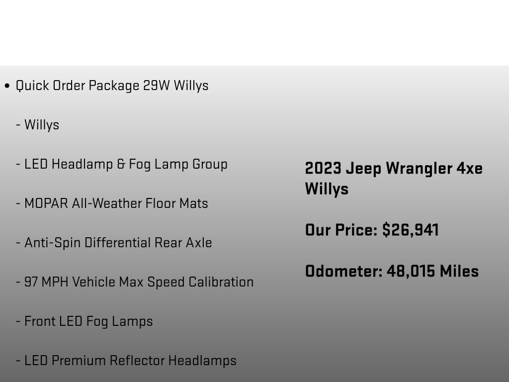 2023 Jeep Wrangler Base 4xe Gray at Bob Ruth Ford