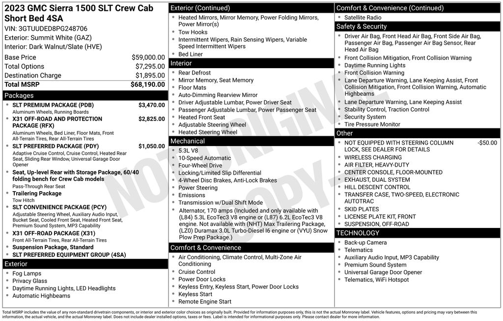 2023 GMC Sierra 1500 SLT Crew Cab 4WD