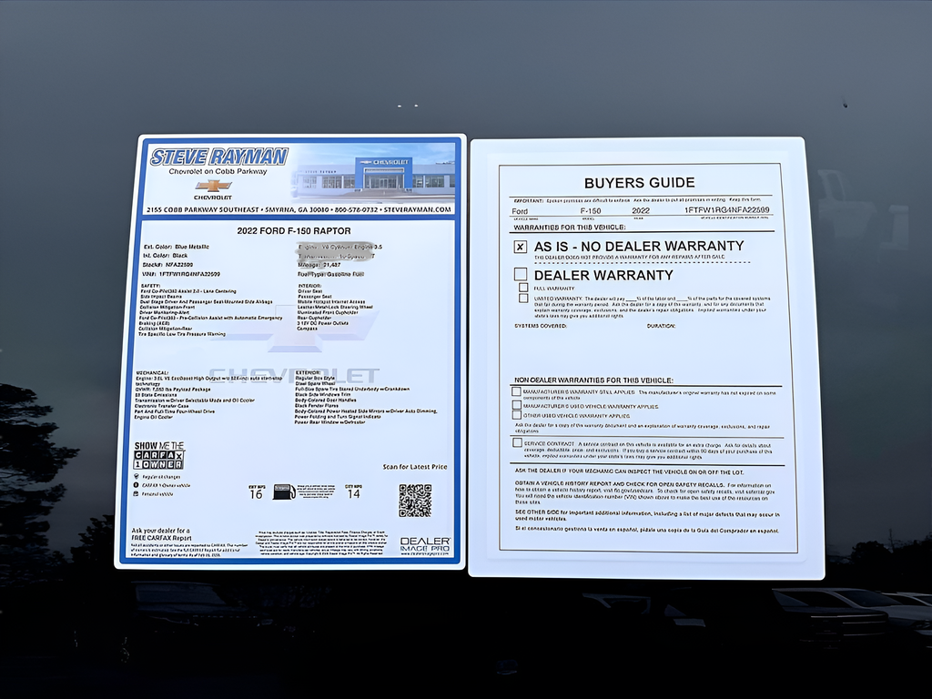 Used 2022 Ford F-150 Raptor 4D SuperCrew