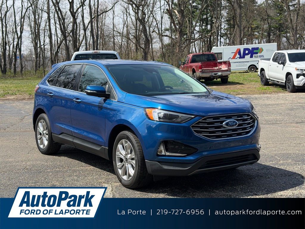 Blue Metallic 2024 Ford Edge Titanium AWD SUV / Crossover All-Wheel Drive 8-Speed Automatic