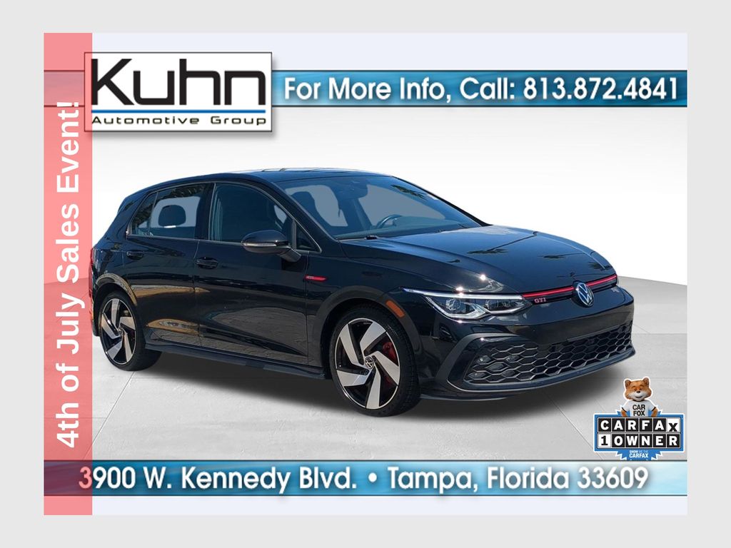 Deep Black Pearl 2024 Volkswagen Golf GTI Hatchback Front-Wheel Drive 7-Speed Dual Clutch