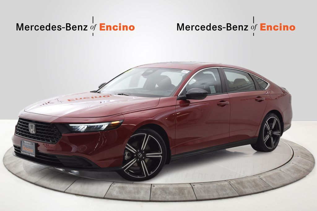 Radiant Red Metallic 2023 Honda Accord Hybrid Sedan Front-Wheel Drive Continuously Variable Transmission