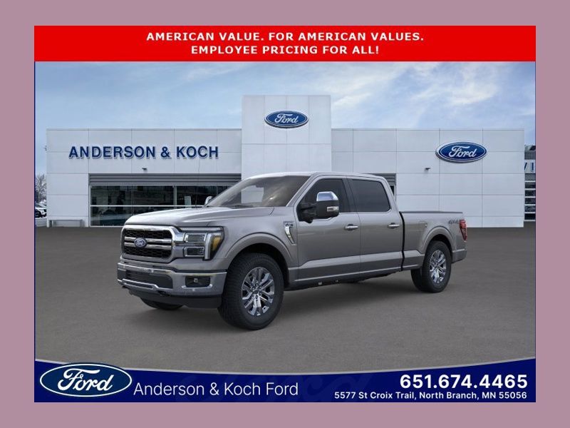 Gray Metallic 2026 Ford F-150 Lariat SuperCrew 4WD Pickup Truck Four-Wheel Drive Automatic