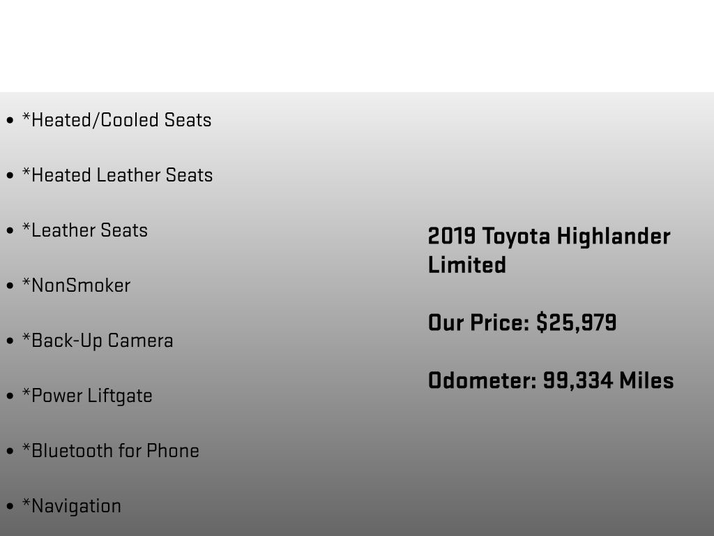 2019 Toyota Highlander Limited Black at Subaru and VW of Moon Township