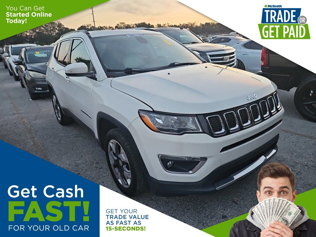 White Clearcoat 2020 Jeep Compass SUV / Crossover Four-Wheel Drive 9-Speed Automatic