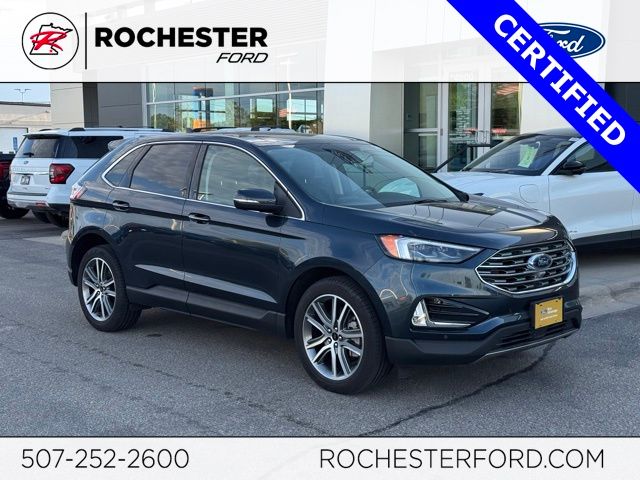 Stone Blue Metallic 2024 Ford Edge Titanium AWD SUV / Crossover All-Wheel Drive 8-Speed Automatic