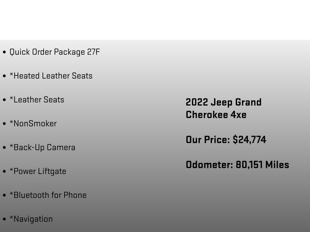 2022 Jeep Grand Cherokee 4xe Gray at South Hills CDJR