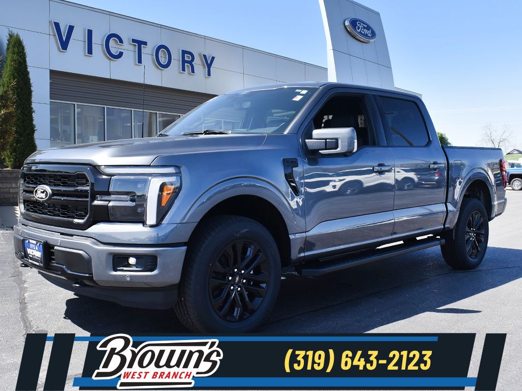 Gray 2026 Ford F-150 Lariat SuperCrew 4WD Pickup Truck Four-Wheel Drive Automatic