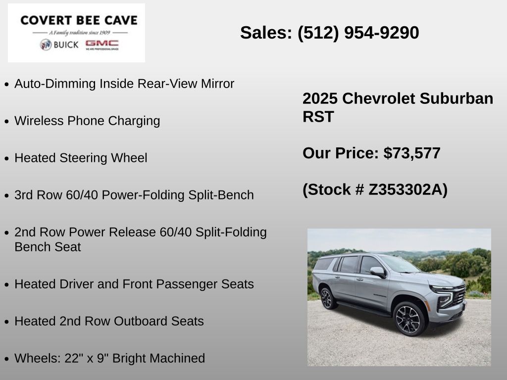 Used Car 2025 Chevrolet Suburban  Rst For Sale Under $80,000 In Austin, Texas