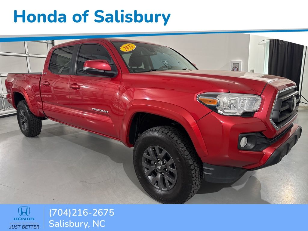 Barcelona Red Metallic 2022 Toyota Tacoma SR5 V6 Double Cab LB RWD Pickup Truck 4X2 6-Speed Automatic