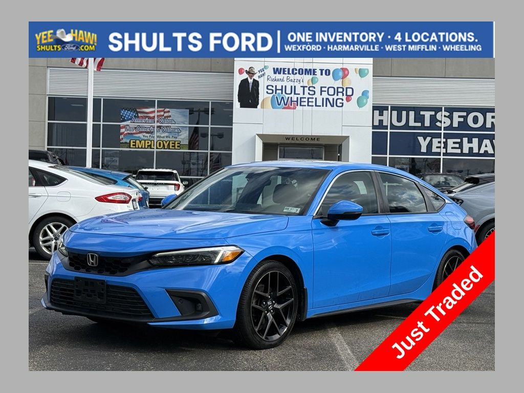 Boost Blue Pearl 2022 Honda Civic Hatchback Hatchback Front-Wheel Drive Continuously Variable Transmission