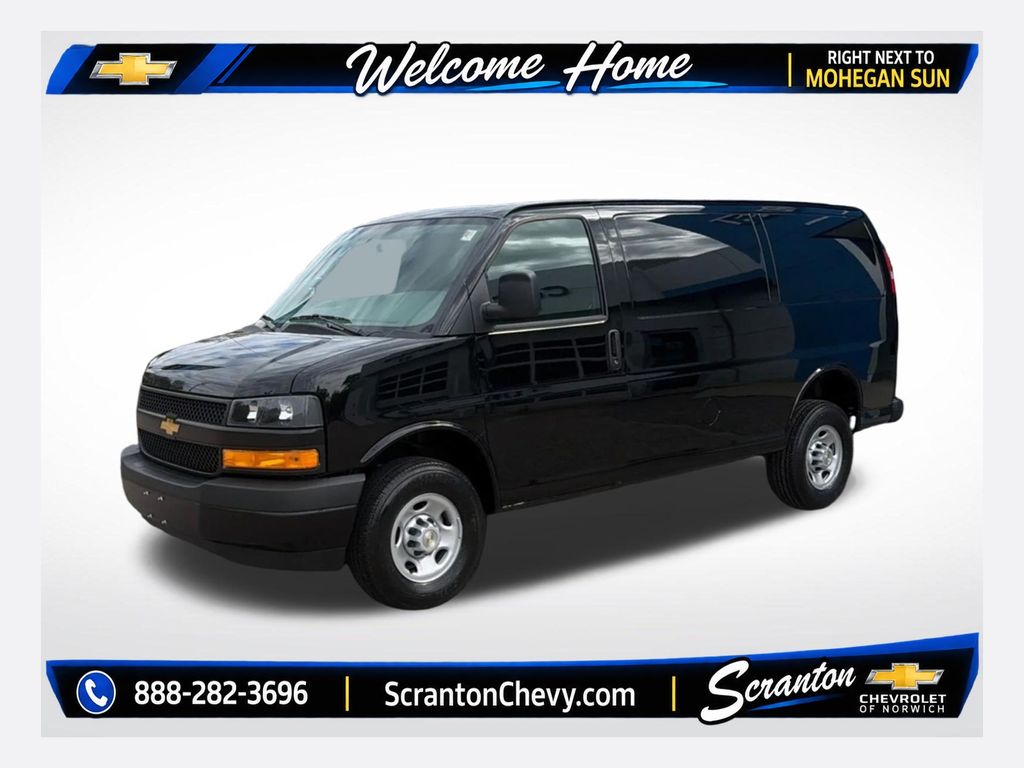 Black 2026 Chevrolet Express Cargo Van Rear-Wheel Drive 8-Speed Automatic Overdrive