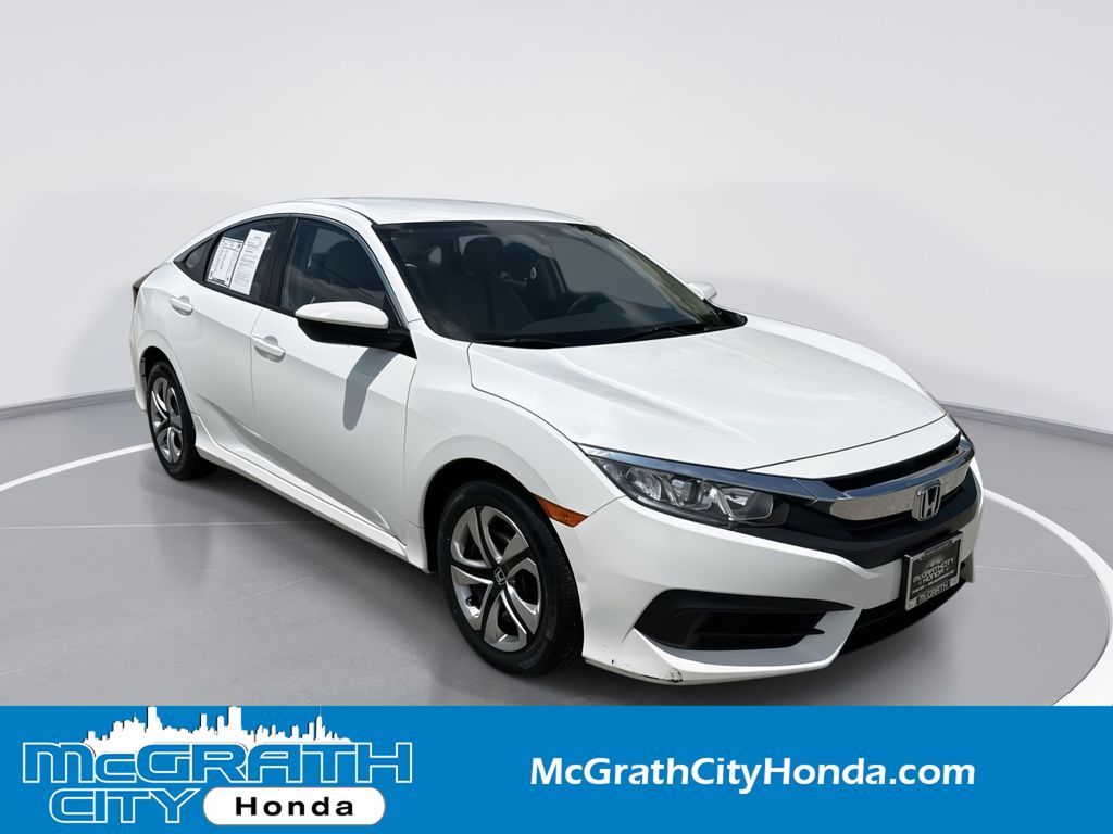 White Orchid Pearl 2016 Honda Civic LX Sedan Front-Wheel Drive Continuously Variable Transmission
